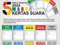 Kenali Warna Kertas Suara PEMILU 2024